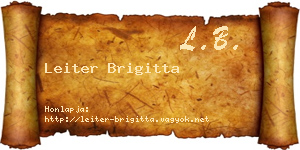 Leiter Brigitta névjegykártya